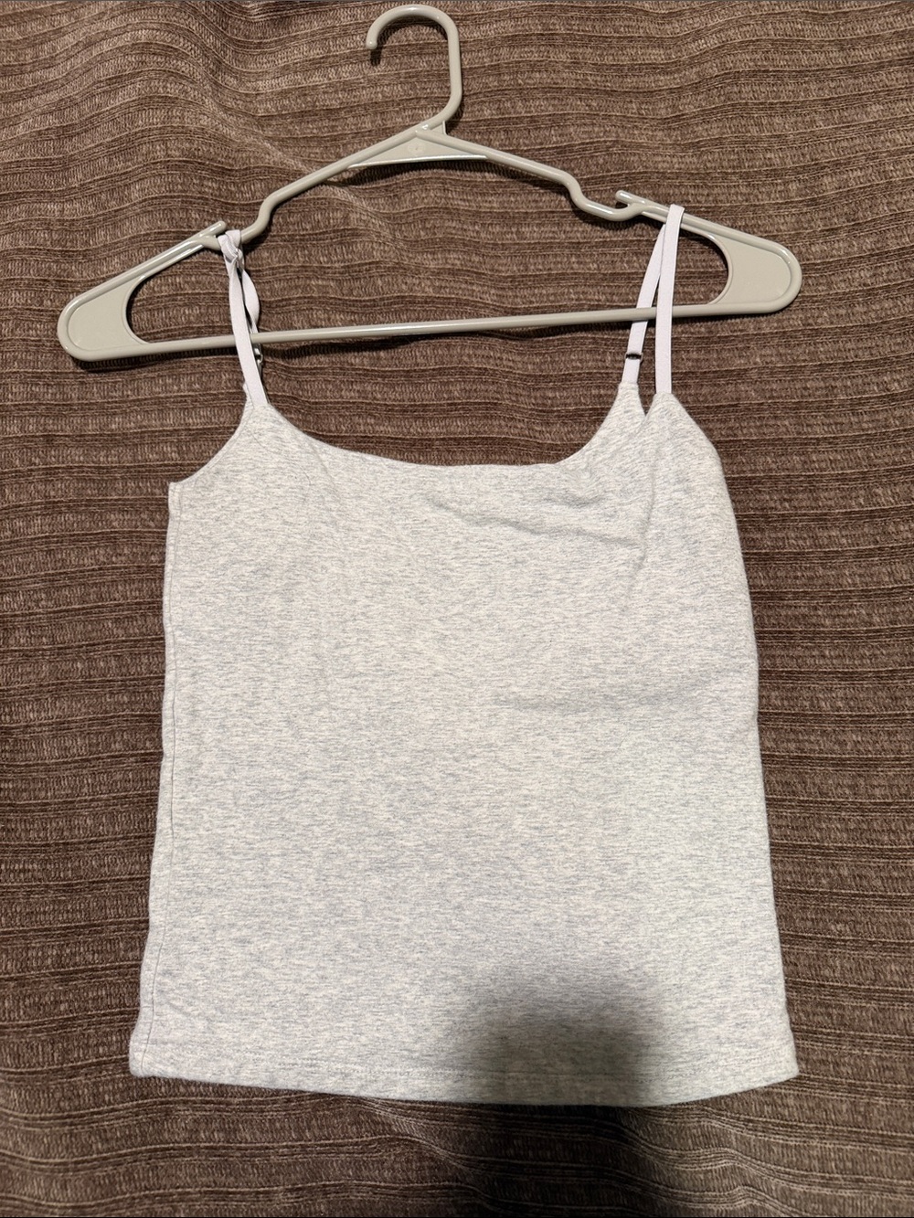 Abercrombie & Fitch Light Gray Spaghetti Strap Tank Top